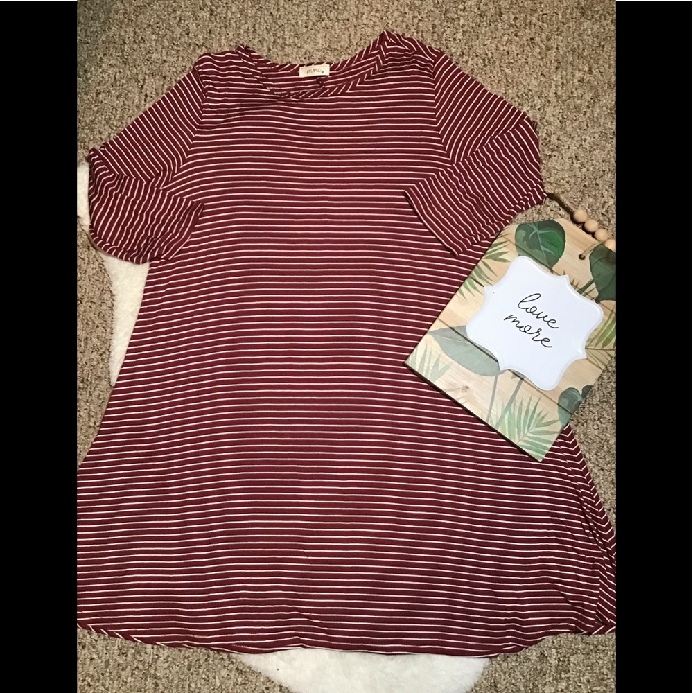 Women’s NWT size extra large three-quarter length sleeve soft T-shirt dress Pinc
